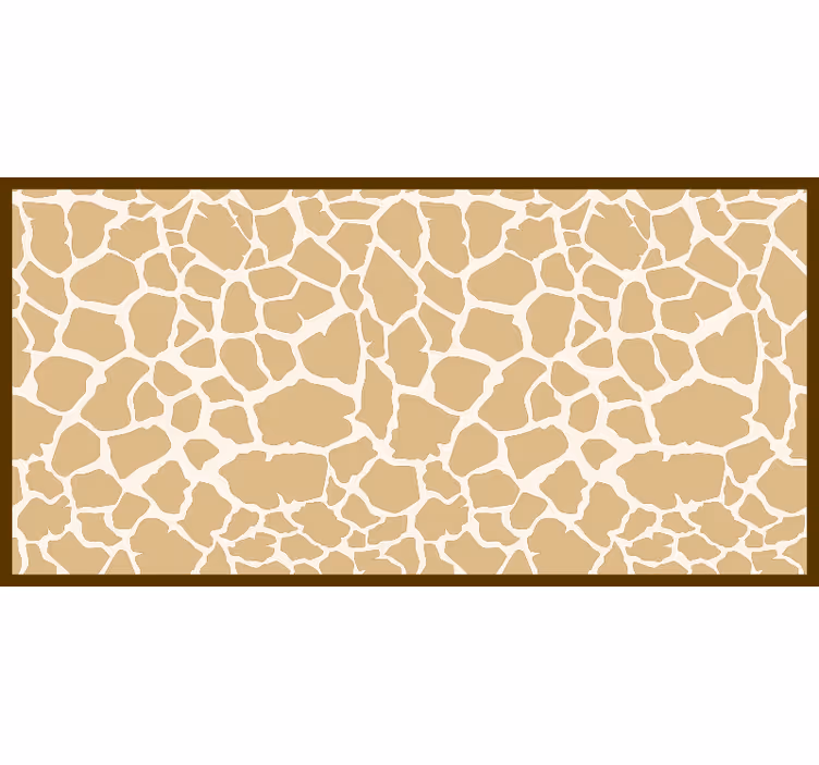 Toile fenêtre marron motif girafe - TenStickers