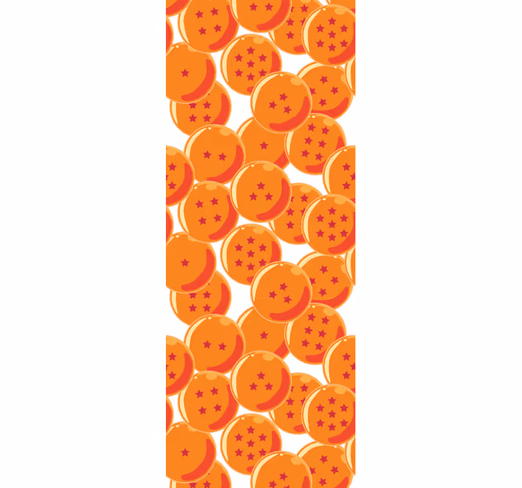 Toile fenêtre orange boules de dragon - TenStickers