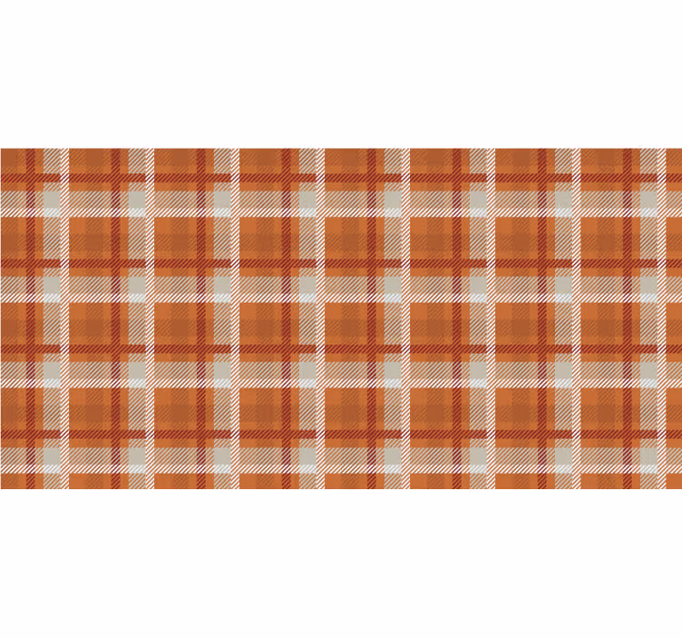 Toile fenêtre orange à carreaux d'automne - TenStickers