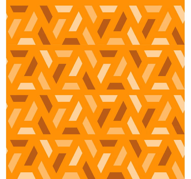 Toile fenêtre orange géométrique moderne - TenStickers