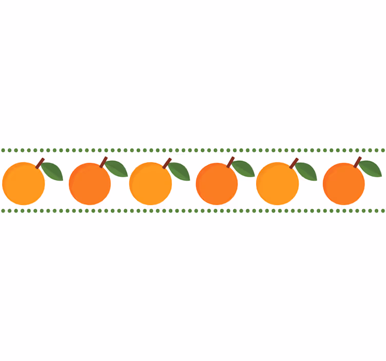 Toile fenêtre orange bordure d'oranges élégantes - TenStickers