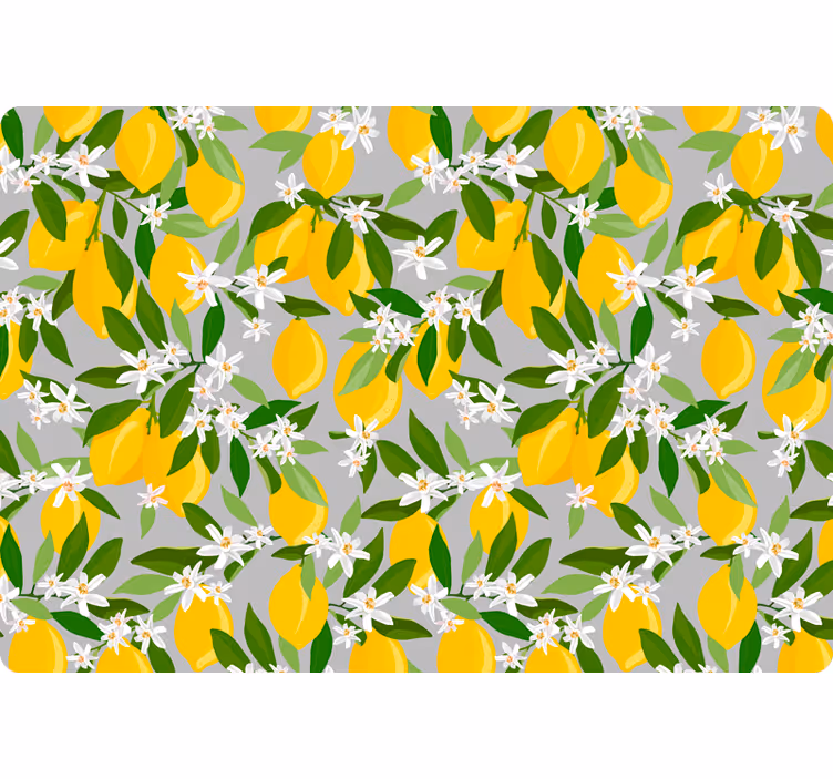 Toile fenêtre orange arbre à citron ordinateur - TenStickers