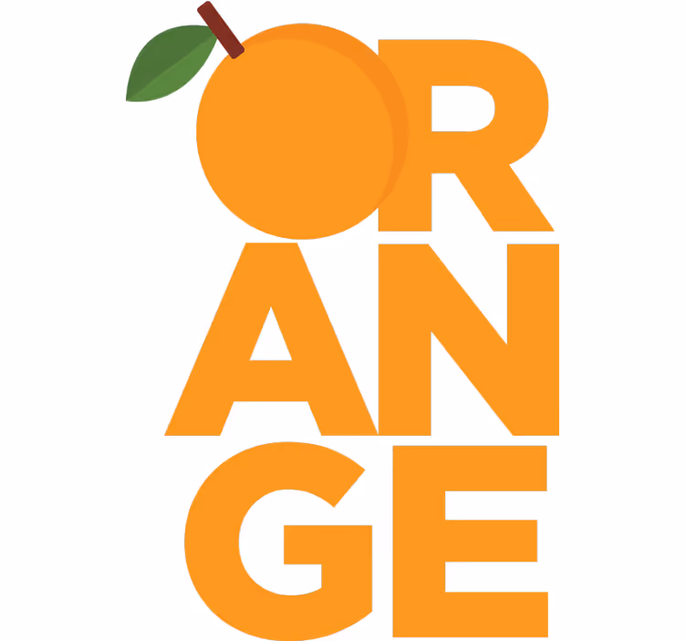 Toile fenêtre orange sticker texte orange - TenStickers