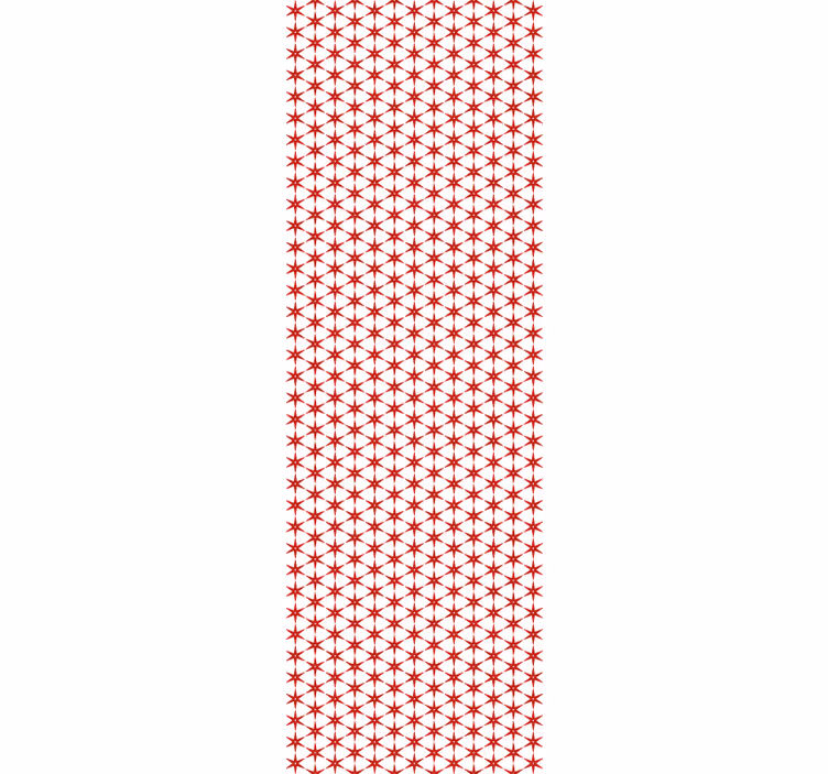 Toile fenêtre rouge étoiles coréennes rouges - TenStickers