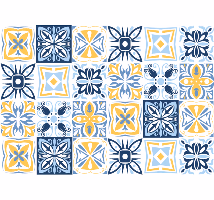 Toile fenêtre extérieur motif imitation sud bleu - TenStickers