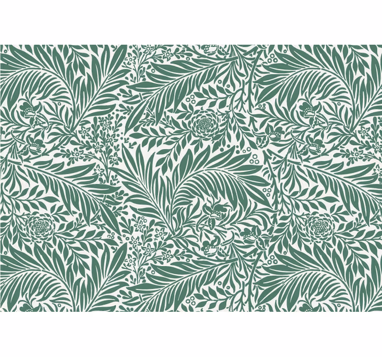 Toile fenêtre extérieur motif de feuilles vertes fines - TenStickers