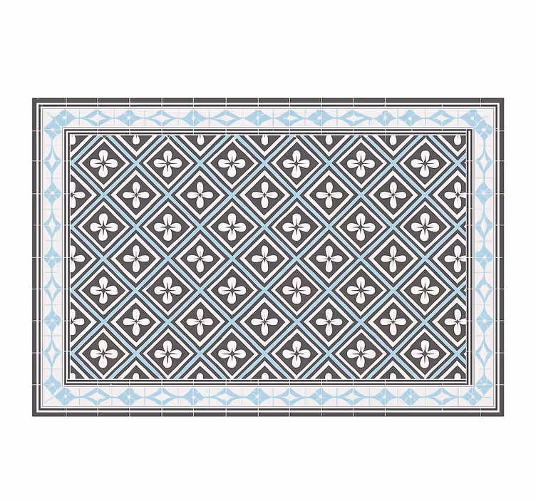 Toile fenêtre extérieur design de carreaux géométriques - TenStickers