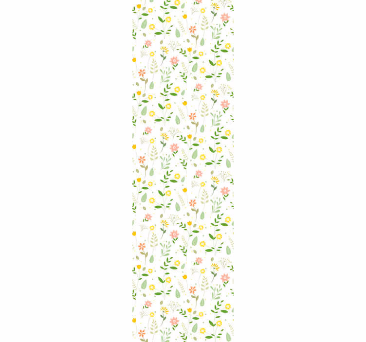 Toile fenêtre extérieur design fleurs multicolores - TenStickers