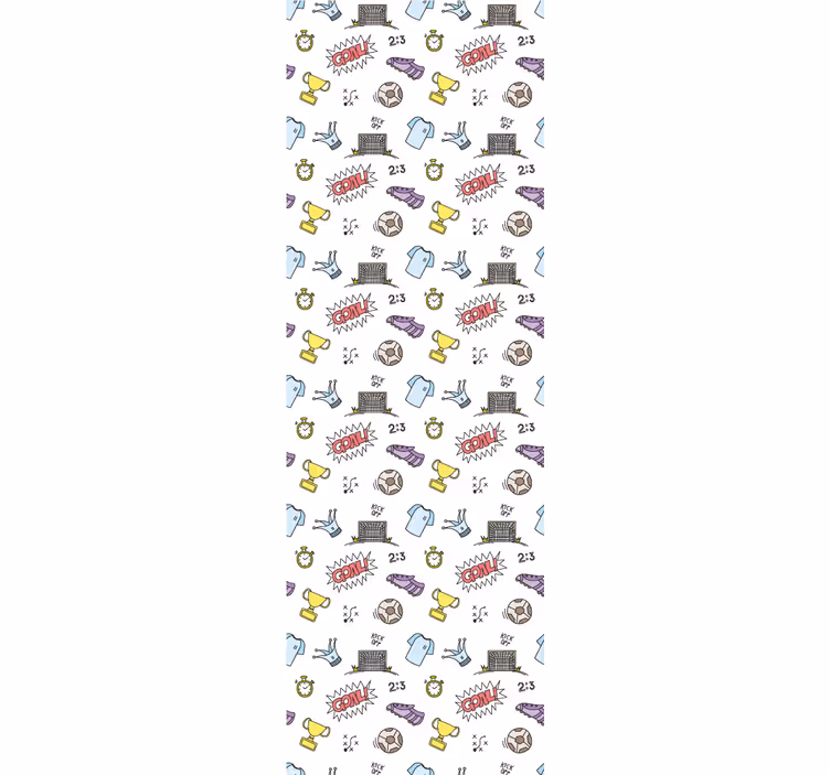 Toile fenêtre chambre adolescent motif coupe du monde - TenStickers
