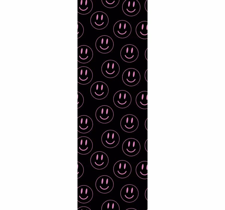 Toile fenêtre chambre adolescent visages souriants violets - TenStickers