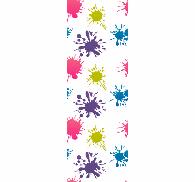 Toile fenêtre chambre adolescent éclaboussures multicolores - TenStickers