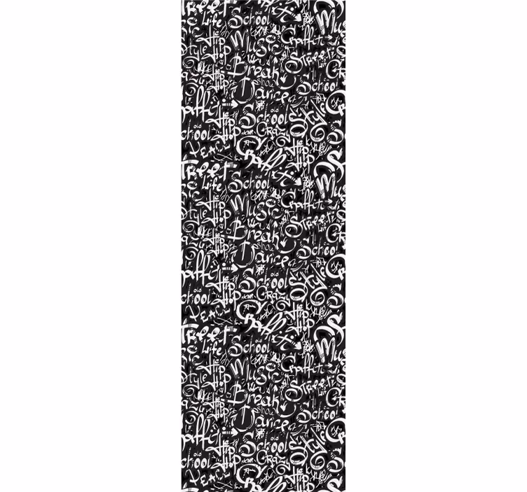 Toile fenêtre chambre adolescent design tags graffiti - TenStickers