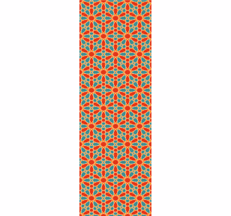 Toile fenêtre chambre adolescent ornement géométrique arabe - TenStickers