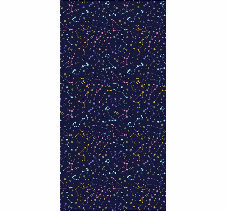 Toile fenêtre chambre adolescent galaxie colorée - TenStickers