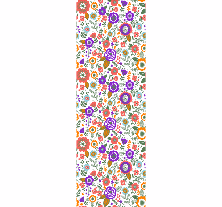 Toile fenêtre chambre adolescent fleurs colorées magnifiques - TenStickers