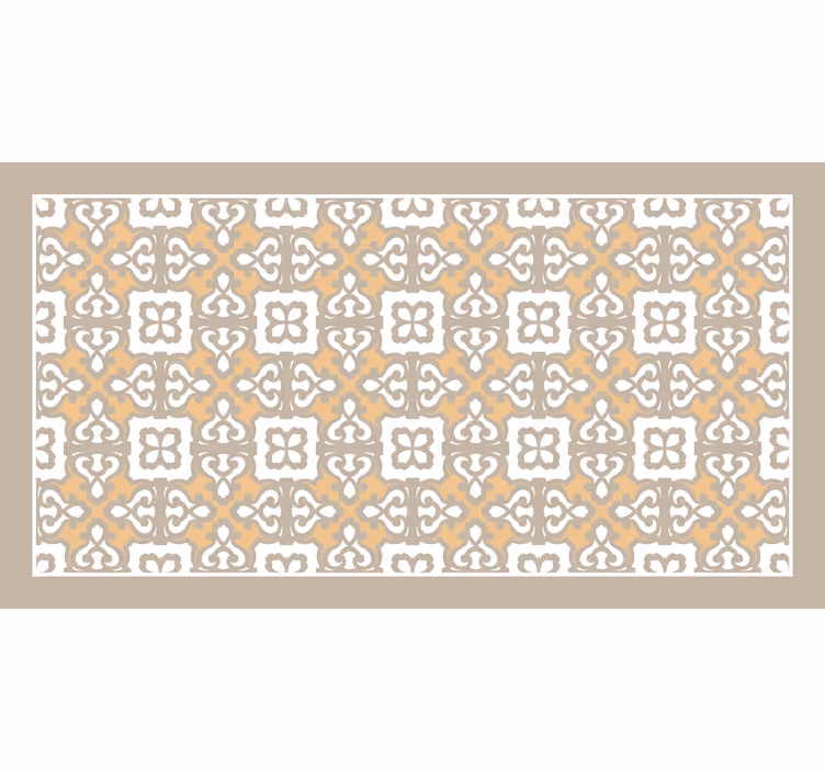 Toile fenêtre salle de bain motif fleurs beige et gris - TenStickers