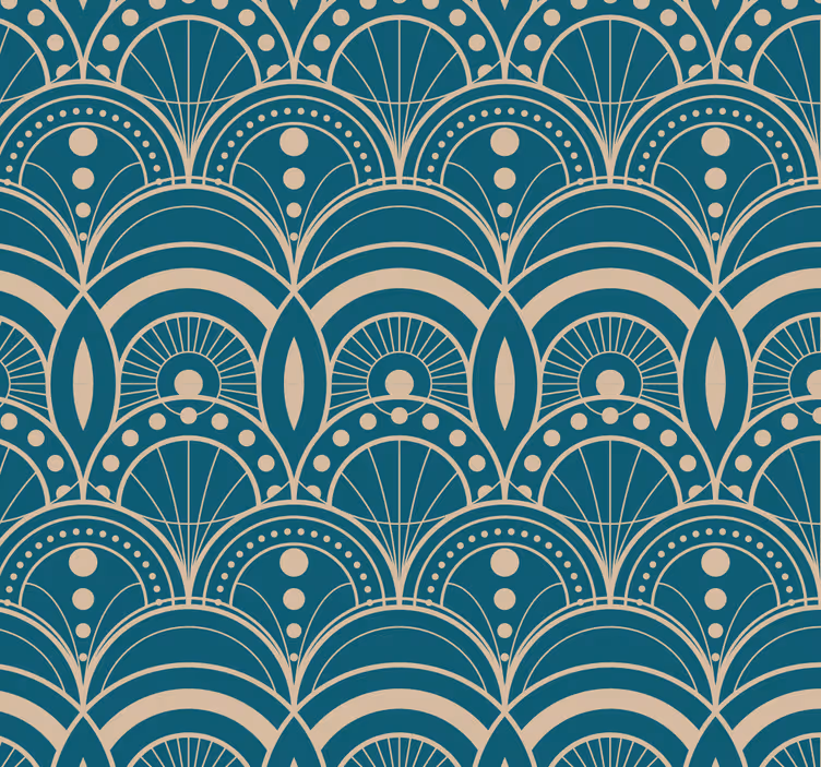 Toile fenêtre classique papier peint art déco vintage - TenStickers