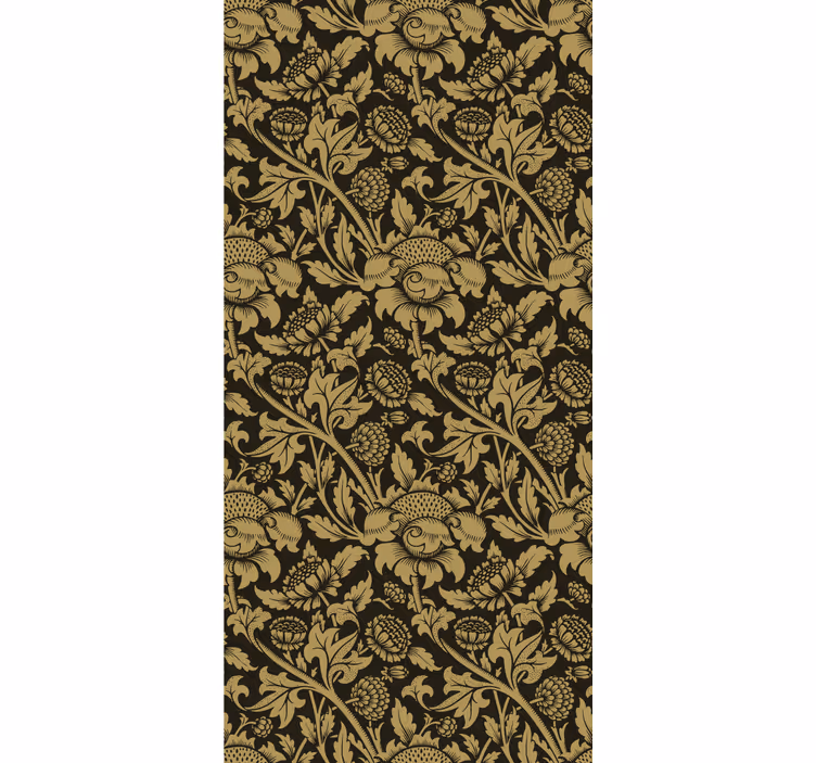 Toile fenêtre classique motif floral français vintage - TenStickers