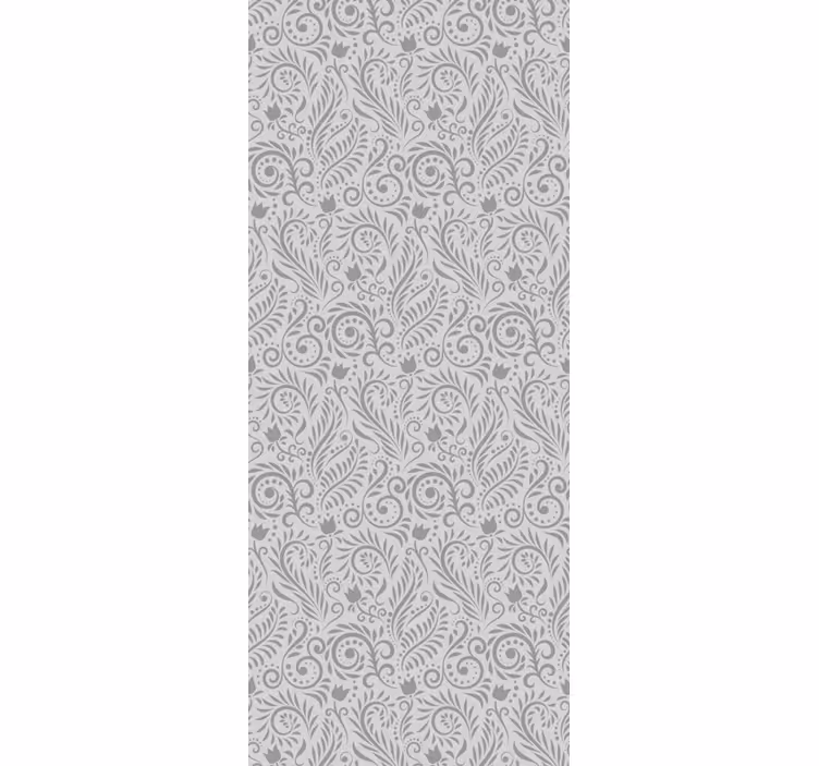 Toile fenêtre classique fleurs ornementales vintage - TenStickers