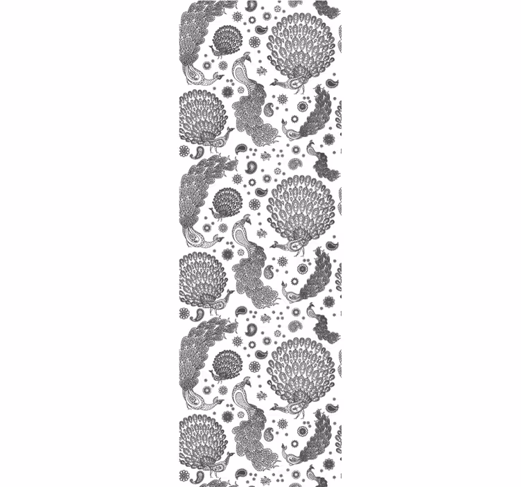Toile fenêtre classique oiseau indien - TenStickers
