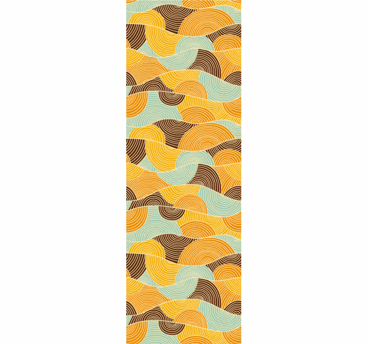 Toile fenêtre classique formes psychédéliques hippies - TenStickers