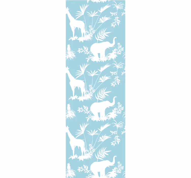 Toile fenêtre classique motif jungle vintage - TenStickers