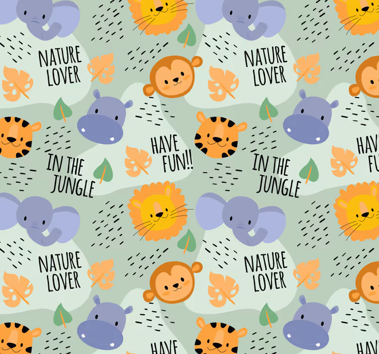 Toile fenêtre chambre bébé décor jungle enfants - TenStickers
