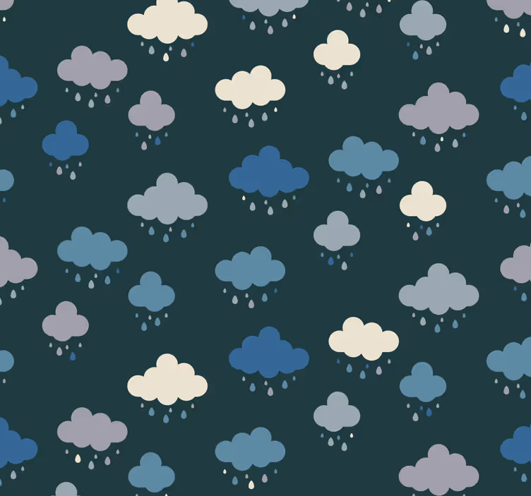 Toile fenêtre chambre bébé ciel bleu avec nuages - TenStickers