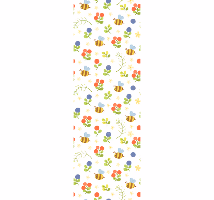 Toile fenêtre chambre bébé design mignon abeilles - TenStickers