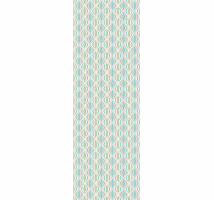 Toile fenêtre couloir motif années 70 couleurs claires - TenStickers