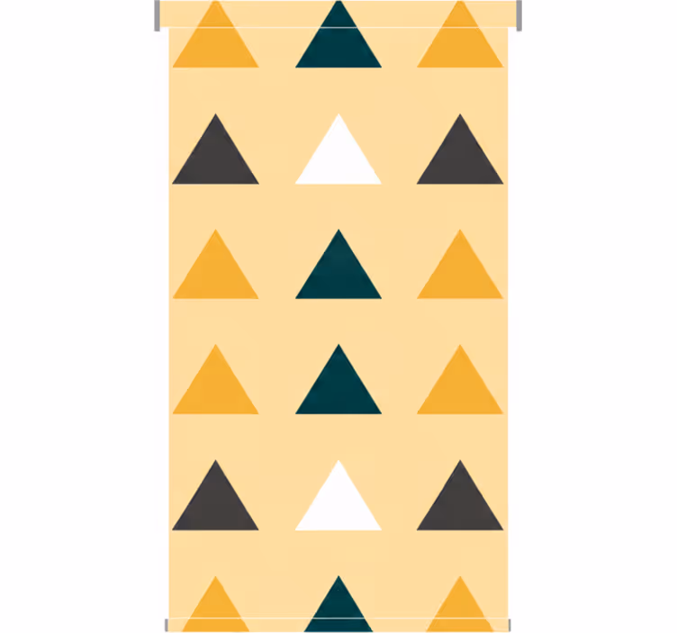 Toile fenêtre couloir triangles géométriques colorés - TenStickers