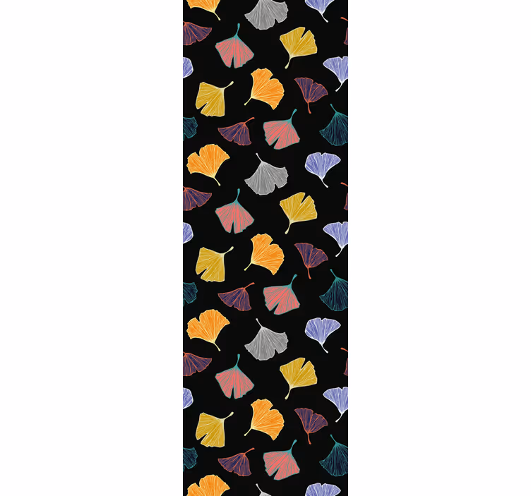 Toile fenêtre couloir feuille de ginkgo caltero - TenStickers