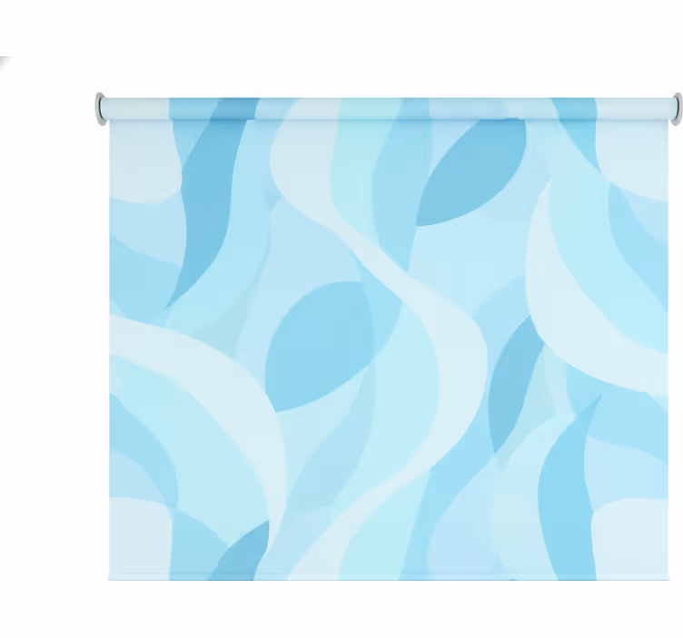 Toile fenêtre salle de bain motif bleu clair - TenStickers