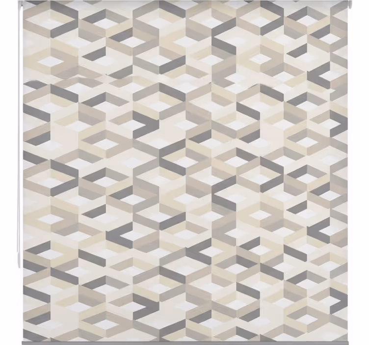 Toile fenêtre salle de bain géométrique minimaliste - TenStickers