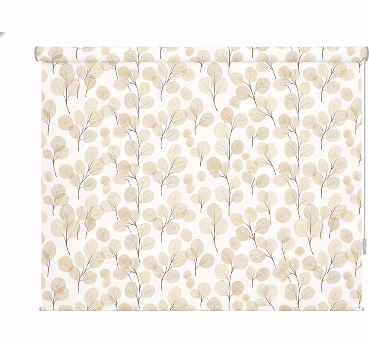 Toile fenêtre salle de bain feuilles brunes - TenStickers