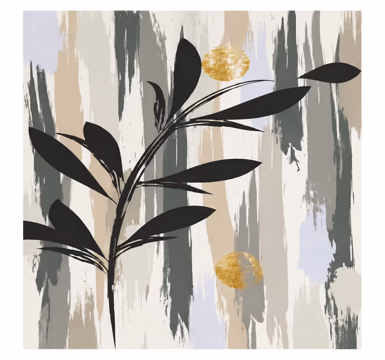 Toile fenêtre salle de bain arbre olive moderne - TenStickers