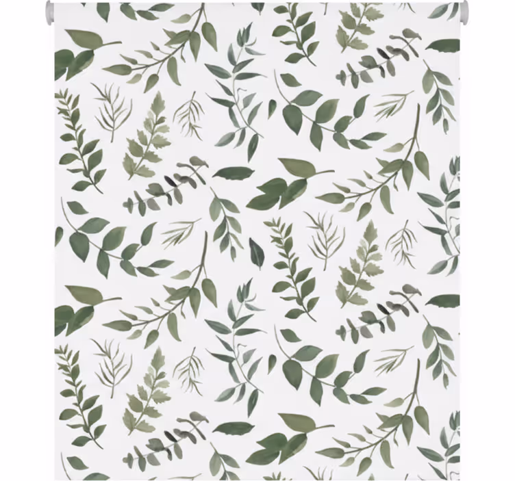 Toile fenêtre salon motif feuilles lumineuses 40 - TenStickers