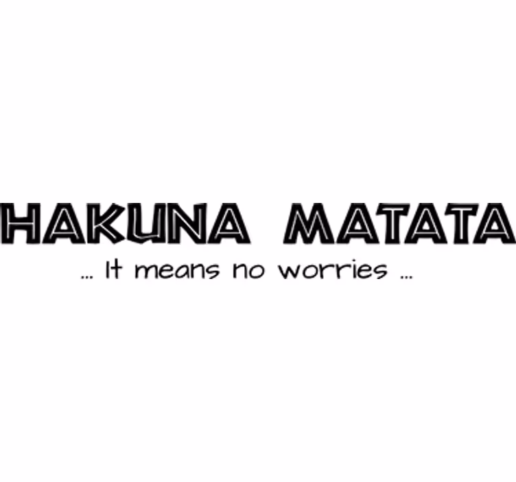 Toile fenêtre série et film hakuna matata enfant - TenStickers