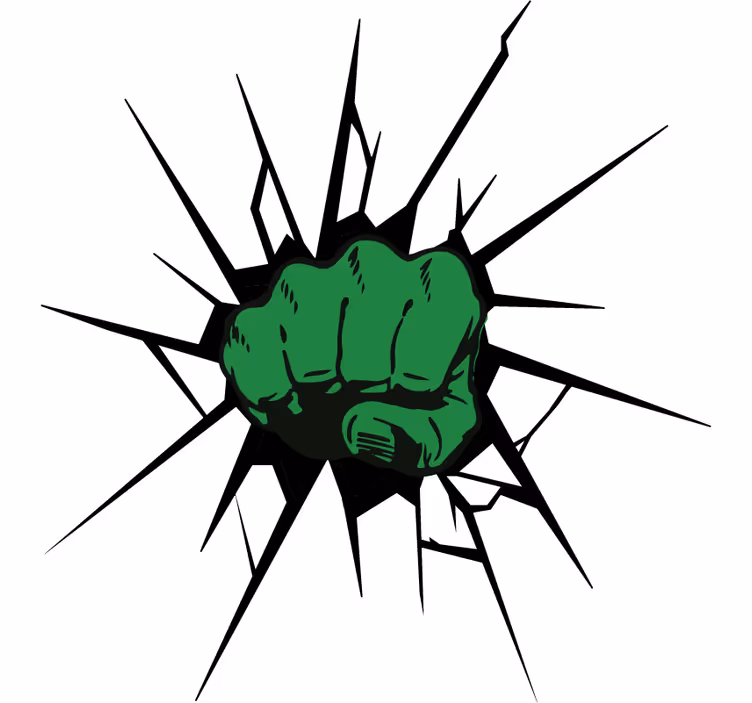 Toile fenêtre super héros hulk - TenStickers