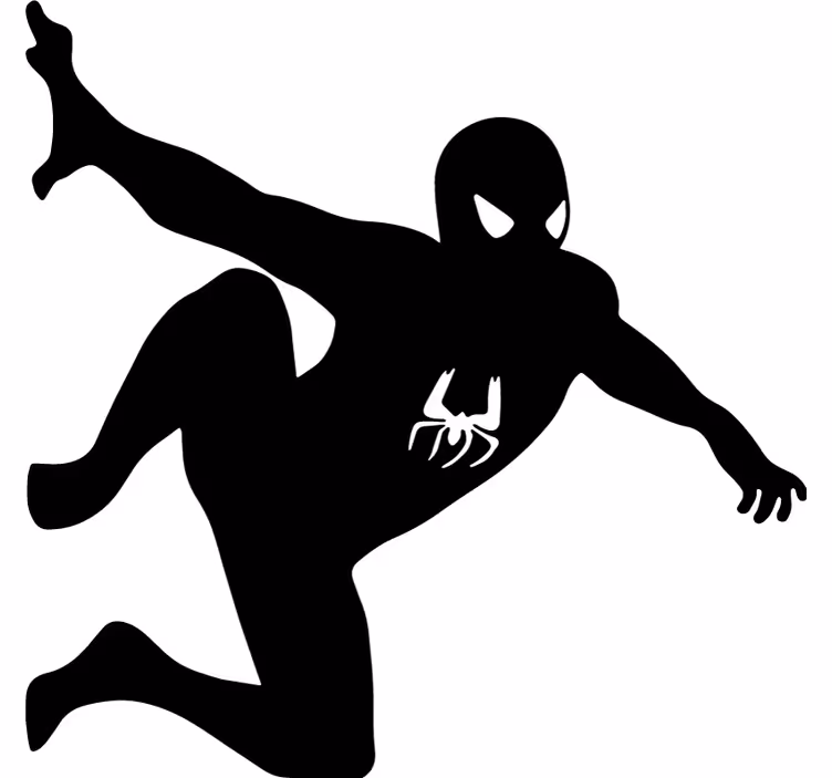 Toile fenêtre super héro spiderman sur le mur - TenStickers
