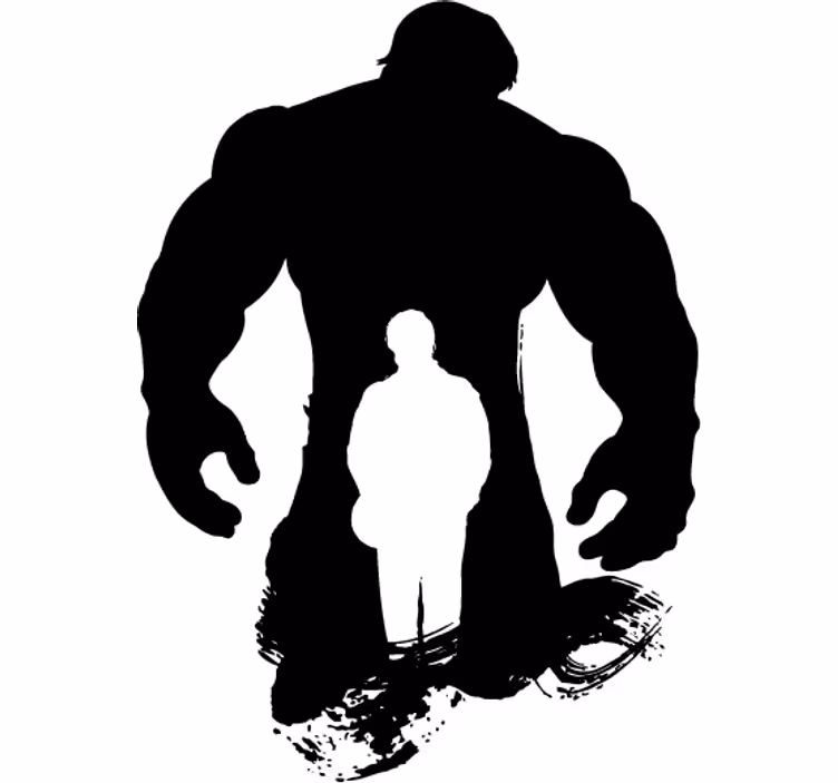 Toile fenêtre super héros silhouette décorative - TenStickers