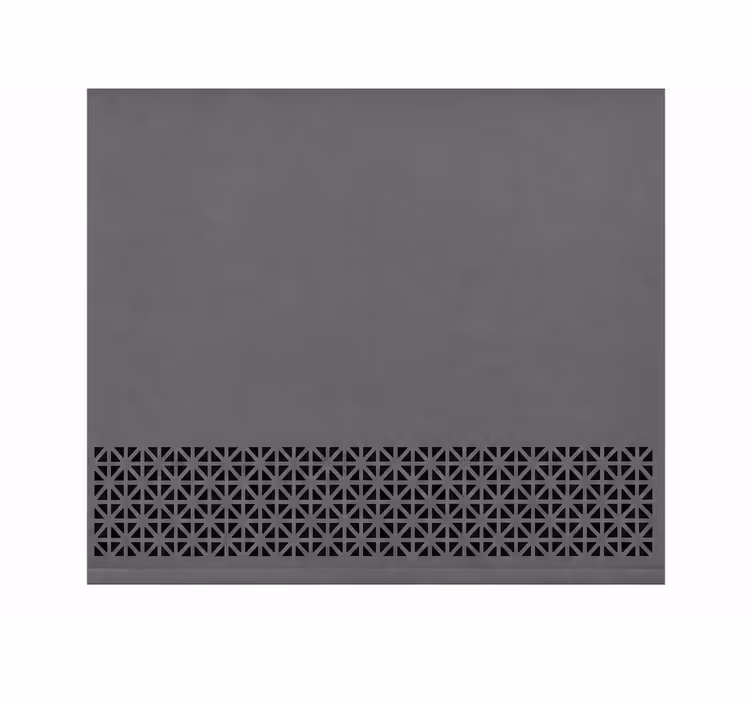Toile fenêtre gris motif bordure rayée - TenStickers