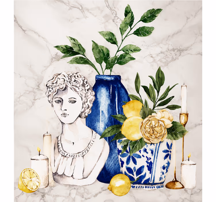 Toile fenêtre gris motif grain - TenStickers