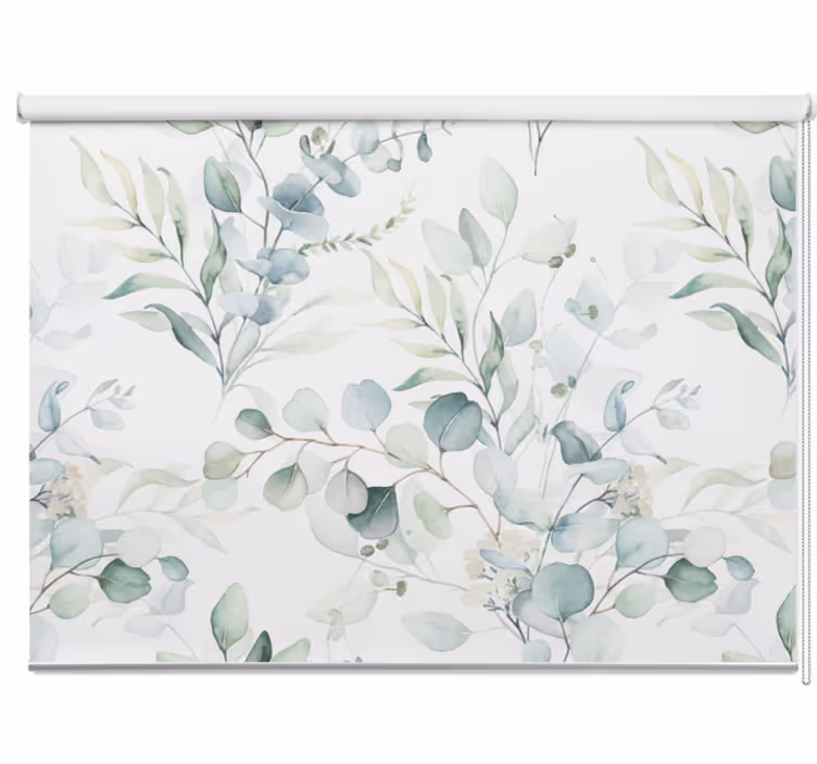 Toile fenêtre balcon design vert eucalyptus - TenStickers