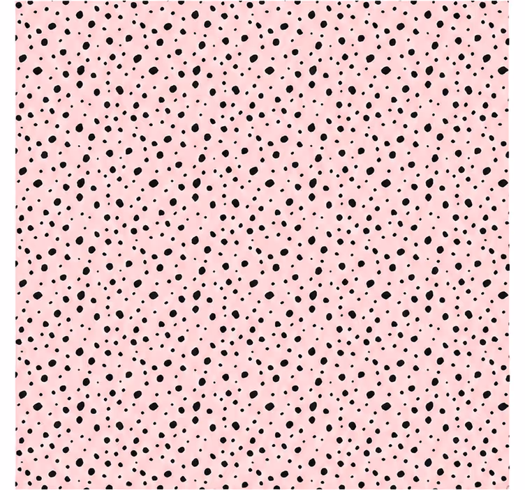 Toile fenêtre rose à pois dalmatien blush - TenStickers