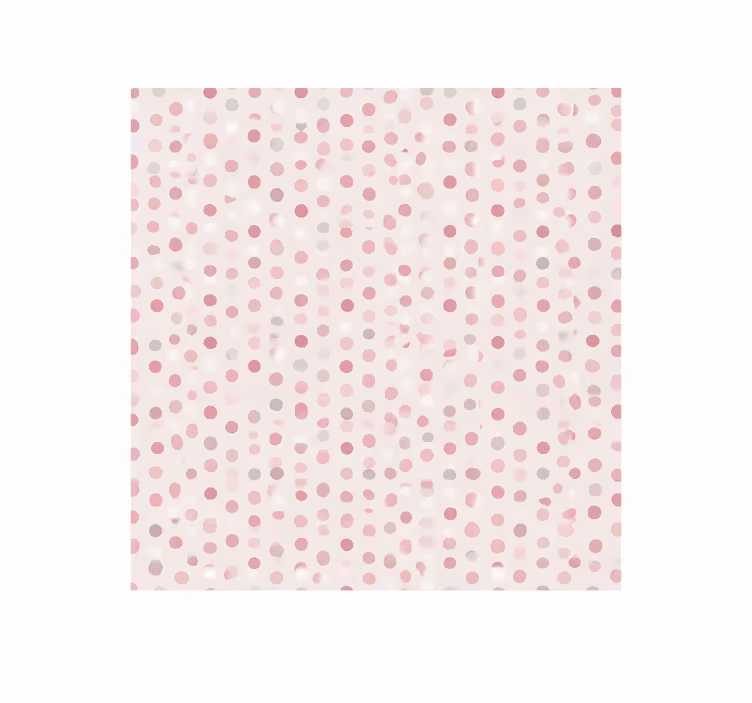 Toile fenêtre rose motif pois petits - TenStickers