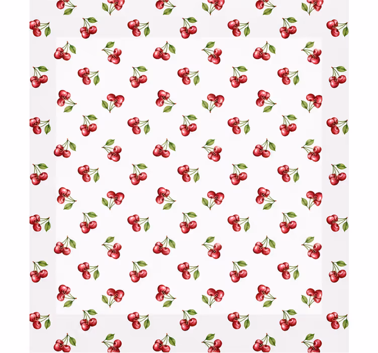 Toile fenêtre chambre couple motif cerise 180x180 - TenStickers