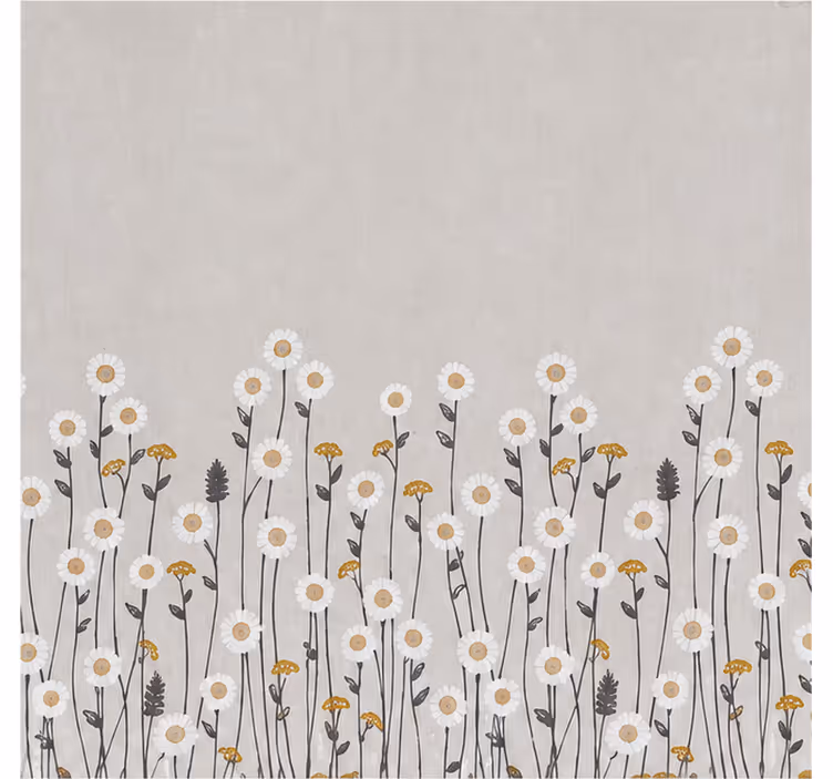 Toile fenêtre fleur rideau occultant scandinave - TenStickers