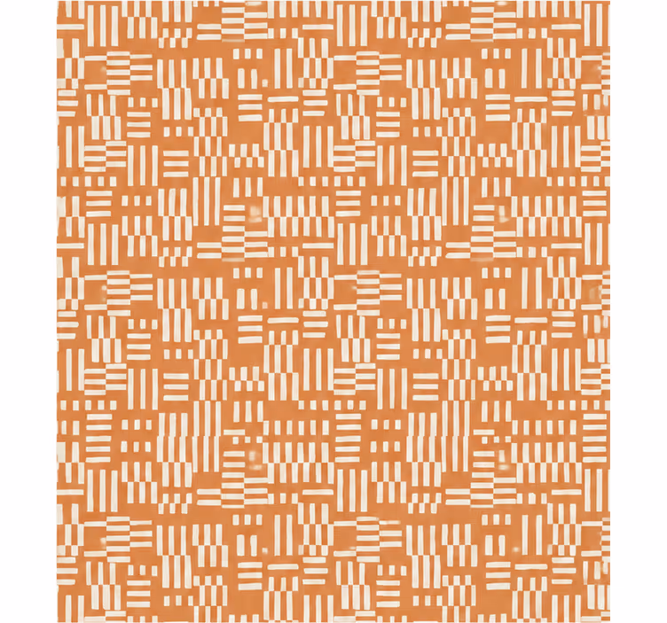 Toile fenêtre orange motif lattes de pin - TenStickers