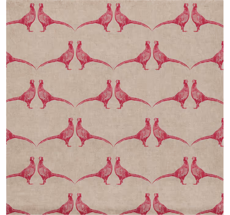 Toile fenêtre rose motif faisan barneby gates - TenStickers